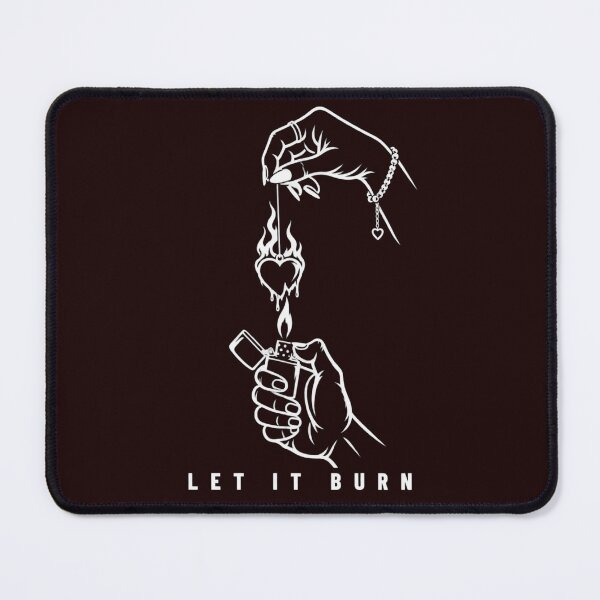 Item preview, Let It Burn T-Shirt | Line Art Heart & Lighter Design | Minimalist Streetwear Tattoo Style Tee designed and sold by ElegantPeople.