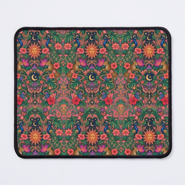 Item preview, Vibrant Maximalist Psychedelic Floral Celestial Pattern designed and sold by Adityavanjre.