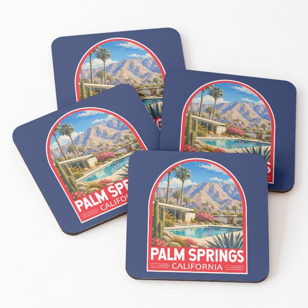 Item preview, Palm Springs California Travel Art Emblem designed and sold by KrisSidDesigns.