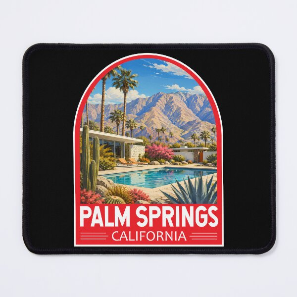 Item preview, Palm Springs California Travel Art Emblem designed and sold by KrisSidDesigns.