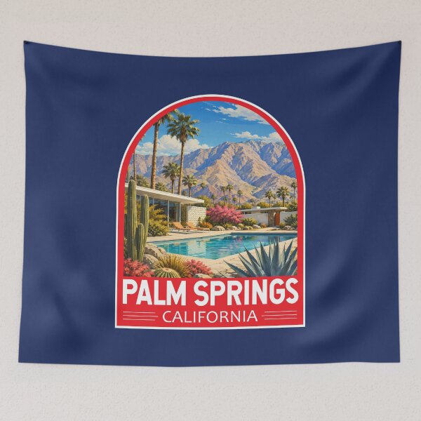 Item preview, Palm Springs California Travel Art Emblem designed and sold by KrisSidDesigns.