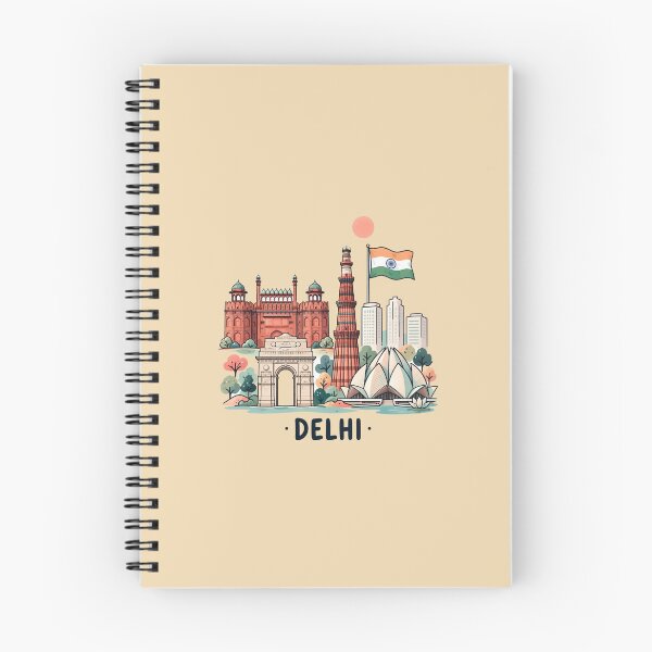 Item preview, DELHI · India Gate, Red Fort, Lotus Temple with Indian Flag - designed and sold by PaintMeWorld.