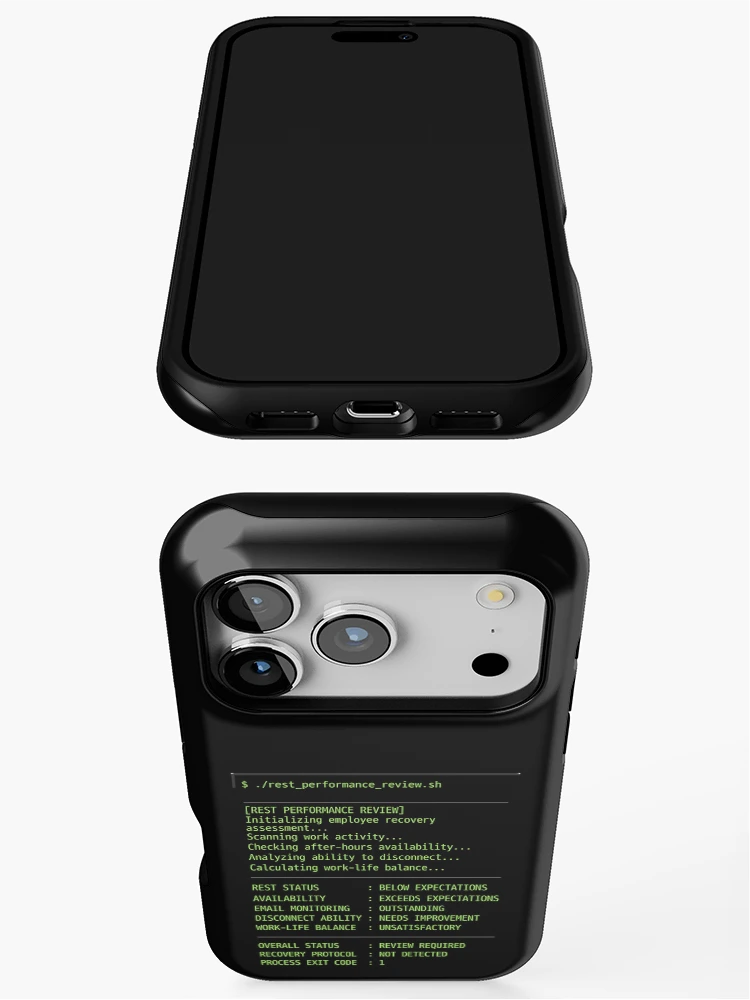 Thumbnail 3 of 4, iPhone Case, Programmer Rest Performance Review Coding Humor designed and sold by SplashTastic.