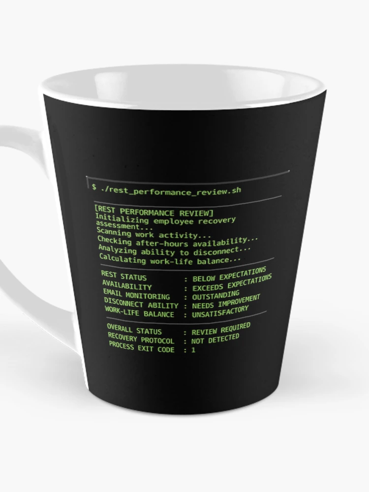 Thumbnail 3 of 4, Coffee Mug, Programmer Rest Performance Review Coding Humor designed and sold by SplashTastic.