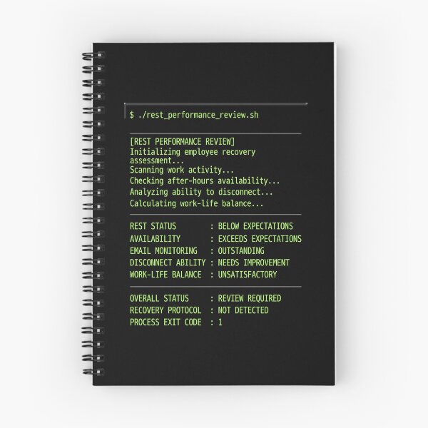 Item preview, Revisión del rendimiento del programador en el descanso Humor sobre programación designed and sold by SplashTastic.