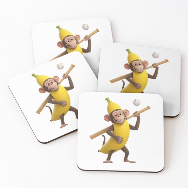 Item preview, Funny Banana Monkey Baseball Cartoon designed and sold by Medya-Tivation.