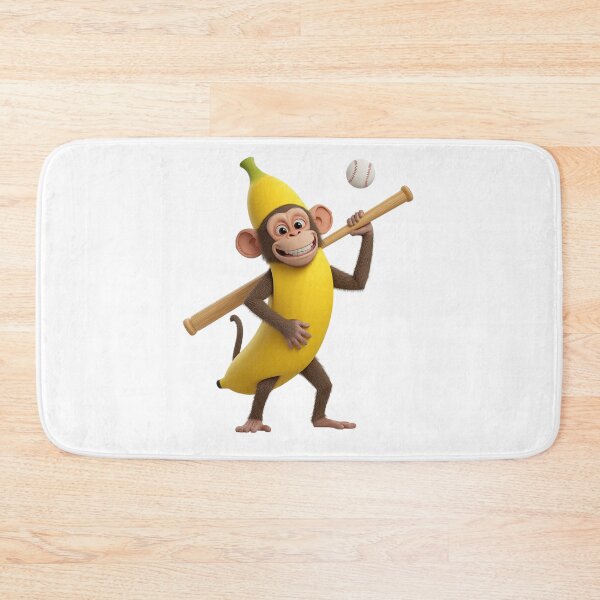 Item preview, Funny Banana Monkey Baseball Cartoon designed and sold by Medya-Tivation.