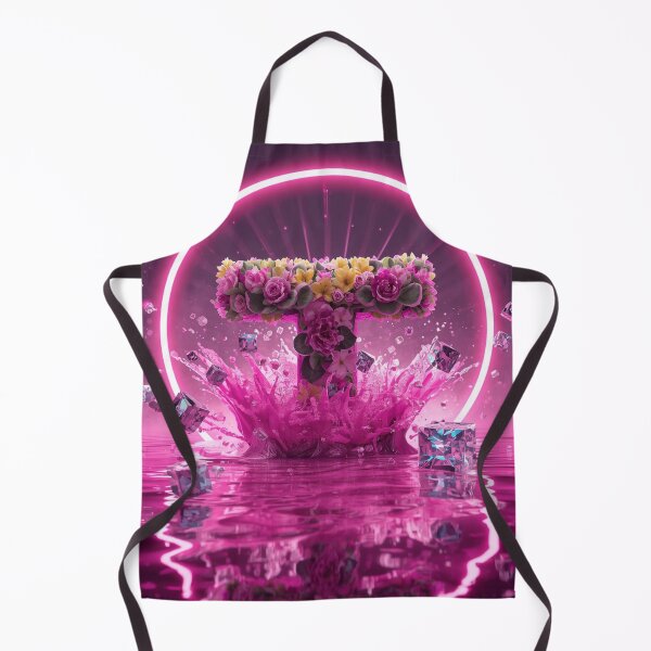 Item preview, Pink Floral T Monogram Neon Water Splash Comforter & Shower Curtain. designed and sold by fbtrisha.