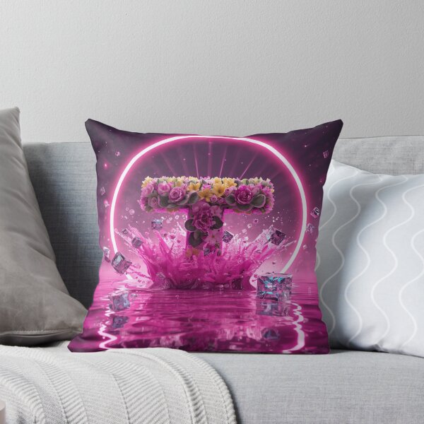 Item preview, Pink Floral T Monogram Neon Water Splash Comforter & Shower Curtain. designed and sold by fbtrisha.
