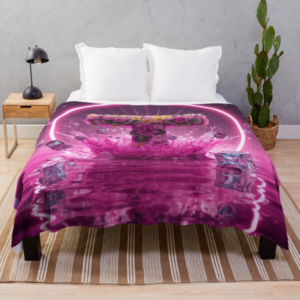 Item preview, Pink Floral T Monogram Neon Water Splash Comforter & Shower Curtain. designed and sold by fbtrisha.