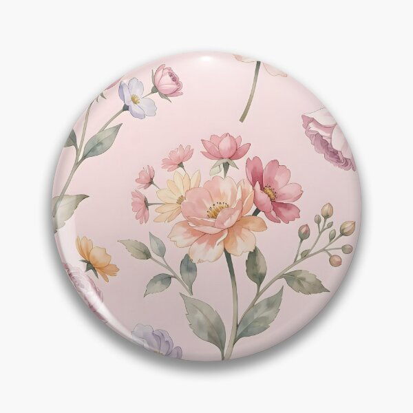 Item preview, Vintage Watercolor Floral Pattern Shabby Chic Romantic Blooms designed and sold by ZanyPaintbrush.