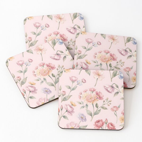 Item preview, Vintage Watercolor Floral Pattern Shabby Chic Romantic Blooms designed and sold by ZanyPaintbrush.