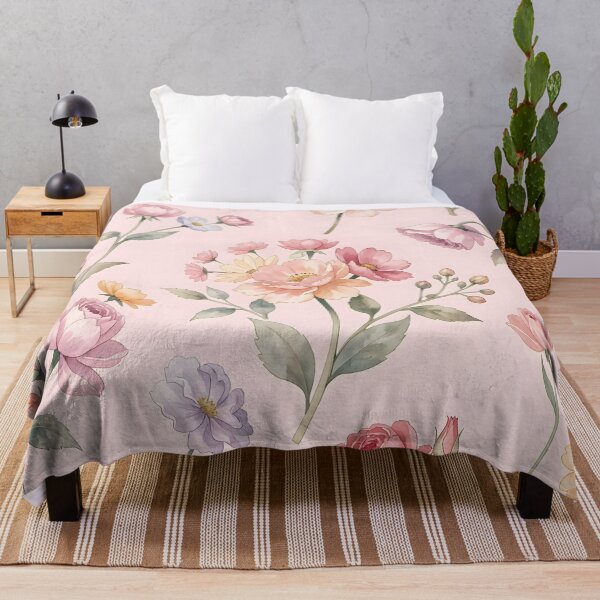 Item preview, Vintage Watercolor Floral Pattern Shabby Chic Romantic Blooms designed and sold by ZanyPaintbrush.