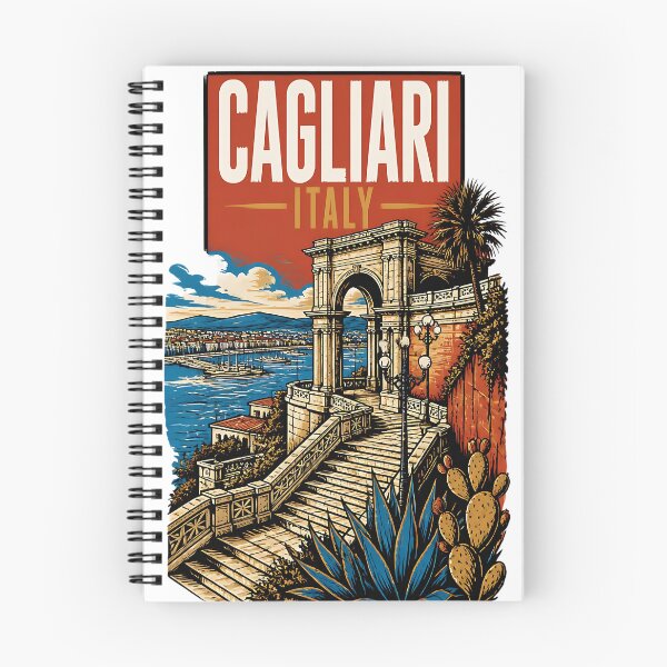 Item preview, Cagliari Italy Vintage Travel Tourism designed and sold by TravelersGems.