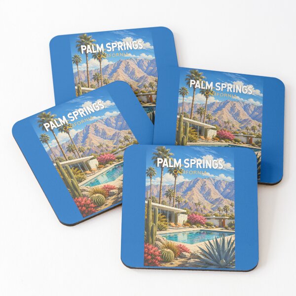 Item preview, Palm Springs California Illustration Travel Art Vintage designed and sold by KrisSidDesigns.