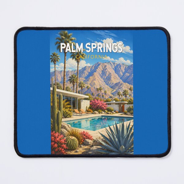 Item preview, Palm Springs California Illustration Travel Art Vintage designed and sold by KrisSidDesigns.