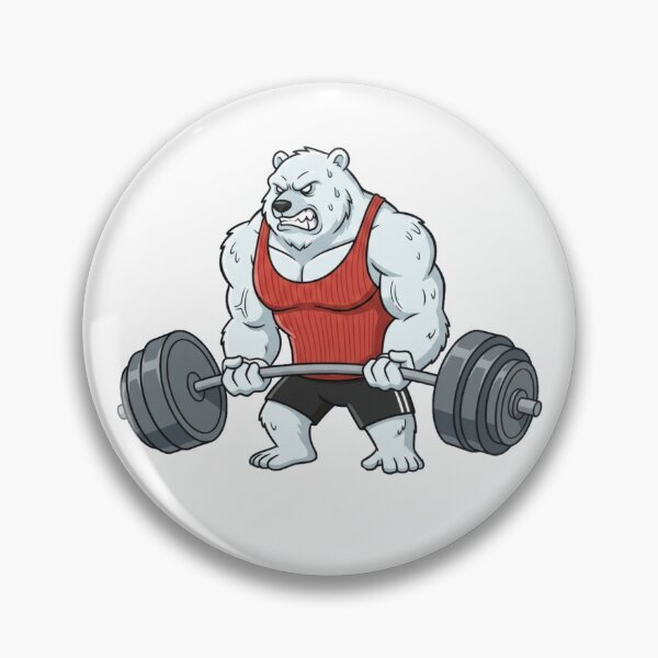 Item preview, Polar Bear Barbell Curl Workout designed and sold by Terrific Arts Shop.
