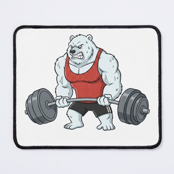 Item preview, Polar Bear Barbell Curl Workout designed and sold by Terrific Arts Shop.