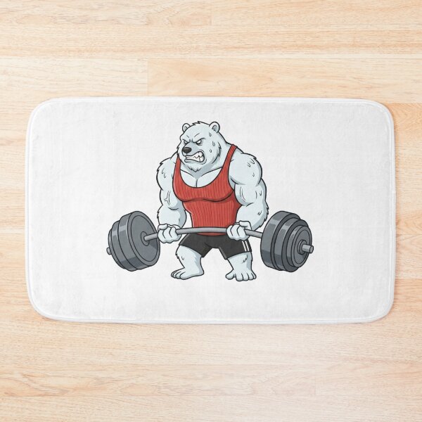 Item preview, Polar Bear Barbell Curl Workout designed and sold by Terrific Arts Shop.