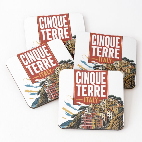 Item preview, Cinque Terre Italy Vintage Travel Tourism designed and sold by TravelersGems.