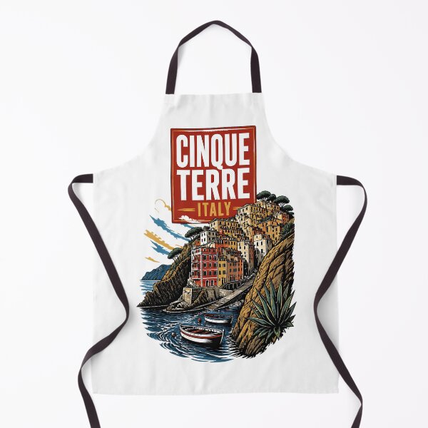 Item preview, Cinque Terre Italy Vintage Travel Tourism designed and sold by TravelersGems.