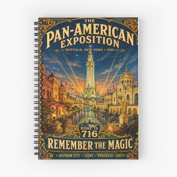 Item preview, Pan-American Exposition Buffalo NY 1901 – Rainbow City Vintage Poster designed and sold by The716Studio.