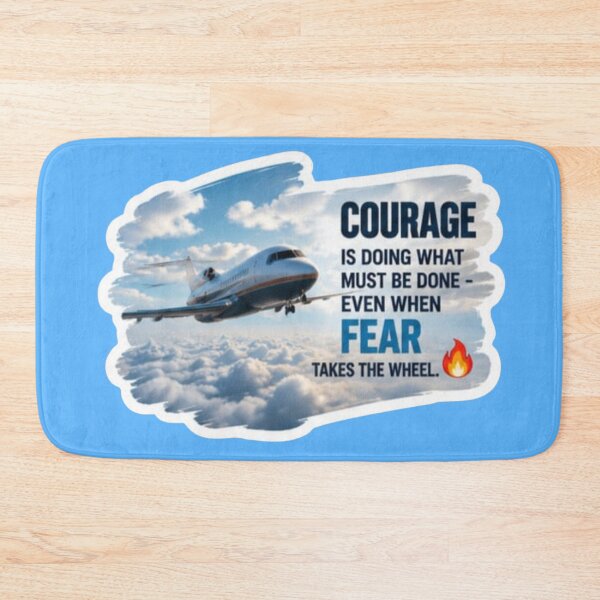 Item preview, Courage Is Doing What Must Be Done Airplane Quote Sticker designed and sold by Scro-Ciob-Shop.