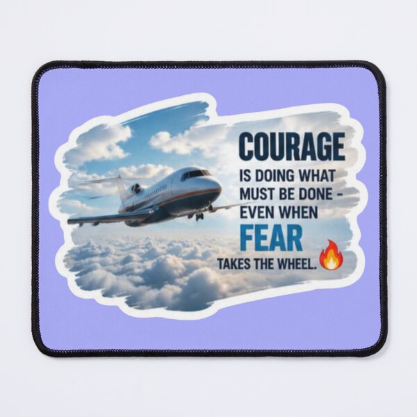 Item preview, Courage Is Doing What Must Be Done Airplane Quote Sticker designed and sold by Scro-Ciob-Shop.