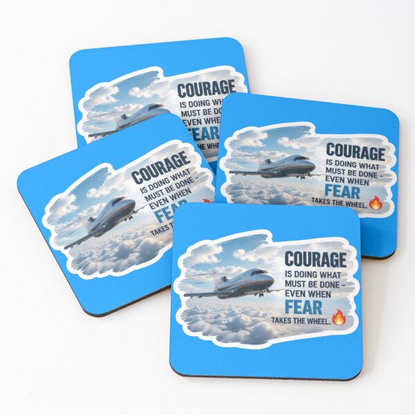 Item preview, Courage Is Doing What Must Be Done Airplane Quote Sticker designed and sold by Scro-Ciob-Shop.