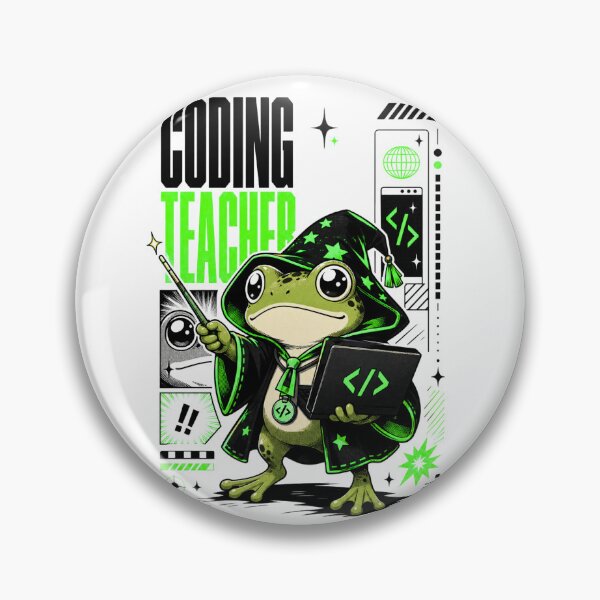 Item preview, Coding Teacher Frog Wizard Graphic Poster T-Shirt | Cute Computer Science Professor Toad Laptop Wand STEM Teacher Gift  Anime Art designed and sold by illeN-Art-World.