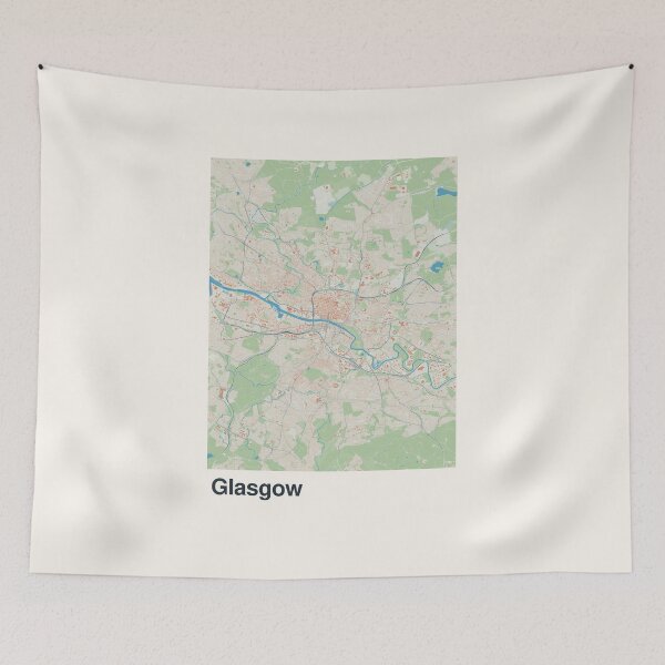 Item preview, Glasgow Minimalistic Map Art designed and sold by MapsNerd.