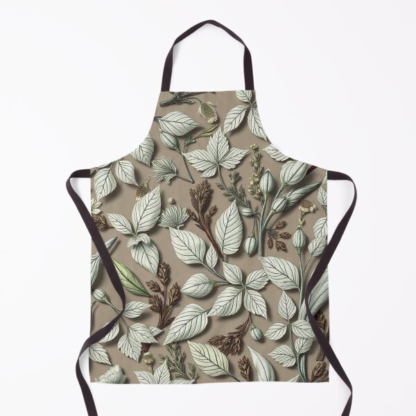 Item preview, Earthy Brown Leaf Vine Nature Pattern designed and sold by IntelliMindDesigns.