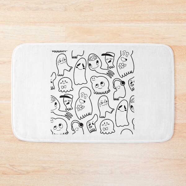 Item preview, Cute Black and White Halloween Ghost Pattern designed and sold by Bennett Kimble-Lee.