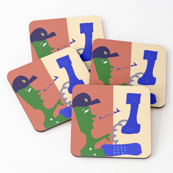 Item preview, Abstract Green Character on Retro Phone Call designed and sold by AWADHESH  CHAURASIA.