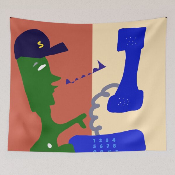 Item preview, Abstract Green Character on Retro Phone Call designed and sold by AWADHESH  CHAURASIA.