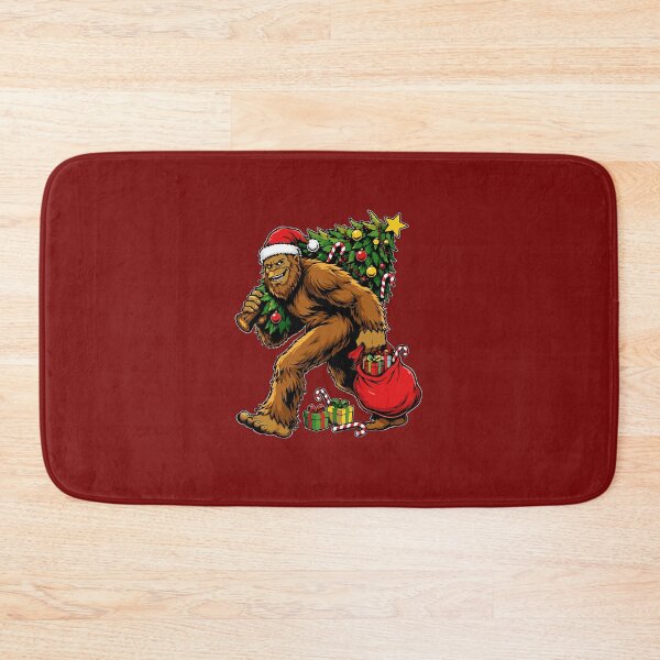 Item preview, Santa Bigfoot Carrying Christmas Tree Funny Sasquatch Pajamas   designed and sold by alenaz.