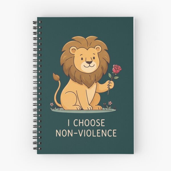 Item preview, I Choose Non-Violence Lion Rose Peace Awareness Design designed and sold by ANJ Creative Designs.