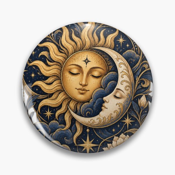 Item preview, Celestial Sun and Moon Mystical Tarot Art designed and sold by Adityavanjre.