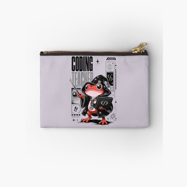 Item preview, Coding Teacher Frog Wizard Graphic Poster T-Shirt | Cute Computer Science Professor Toad Laptop Wand STEM Teacher Gift  Red Gray Anime Art designed and sold by illeN-Art-World.