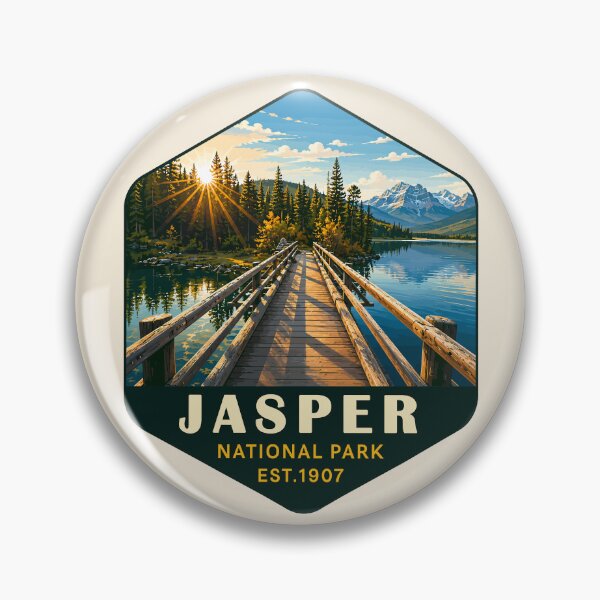 Item preview, Jasper National Park Canada – Vintage Retro Mountain Adventure designed and sold by Gideon Emmerich.