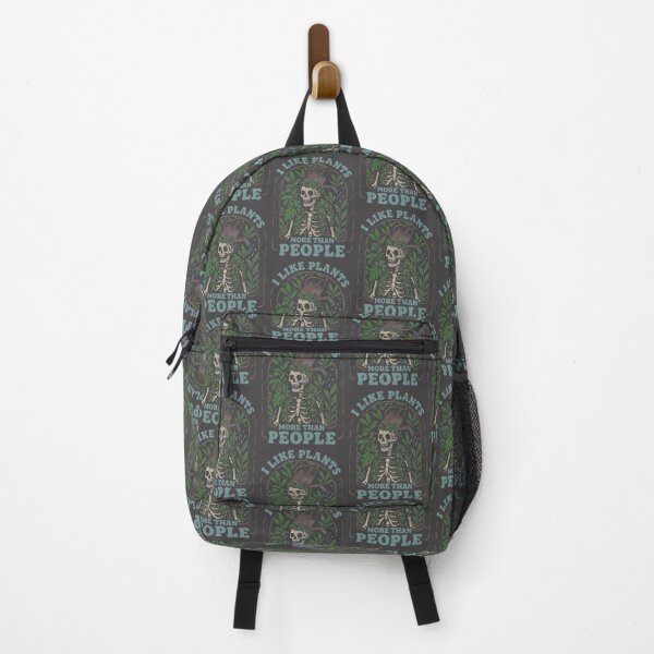 Item preview, I Like Plants More Than People Ironic Skull Graphic | Funny Introvert Plant Lover Floral Skeleton Aesthetic | Limited Edition designed and sold by DeimosCustom.