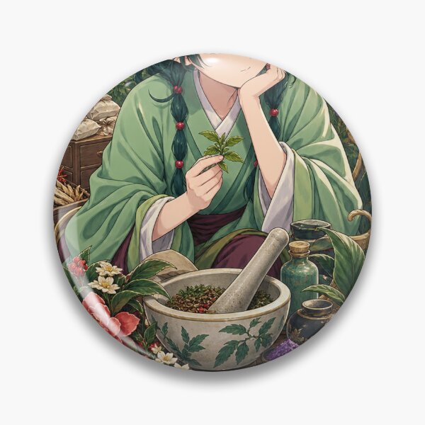 Item preview, Maomao The Apothecary Diaries Botanical Crest designed and sold by neezarro.