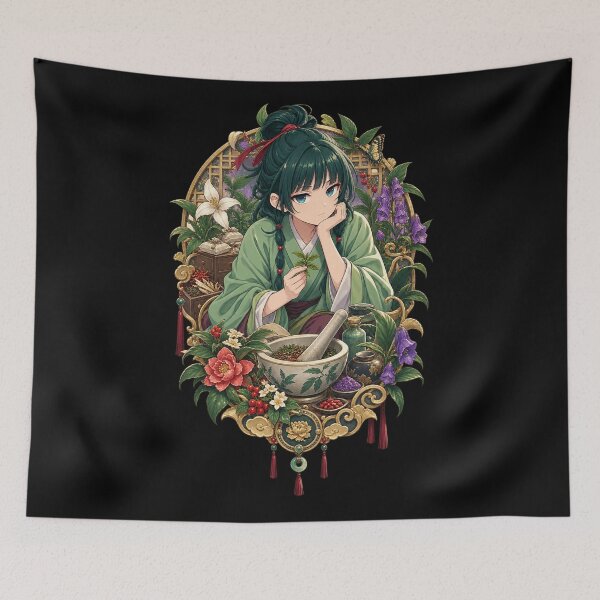 Item preview, Maomao The Apothecary Diaries Botanical Crest designed and sold by neezarro.