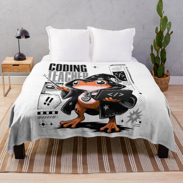 Item preview, Coding Teacher Frog Wizard Graphic Poster T-Shirt | Cute Computer Science Professor Toad Laptop Wand STEM Teacher Gift Orange Gray Anime Art designed and sold by illeN-Art-World.