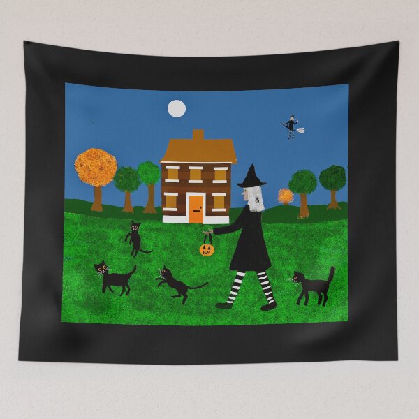 Item preview, Witch Walking with Cats designed and sold by Elaine M Hayward .
