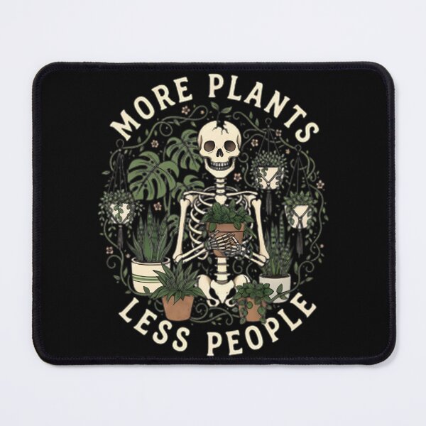Item preview, More Plants Less People Skeleton Botanical Art | Funny Plant Lover Introvert Graphic | Goth Gardener Aesthetic Design | ⭐⭐⭐⭐⭐ designed and sold by DeimosCustom.