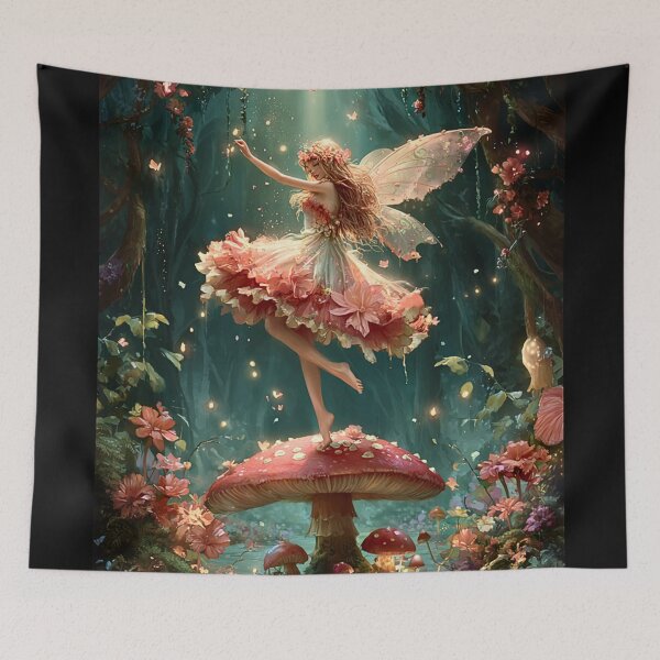 Item preview, Fairy Dancing On Enchanted Mushroom designed and sold by Storybook Botanica.