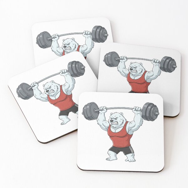 Item preview, Polar Bear Overhead Press Workout designed and sold by Terrific Arts Shop.