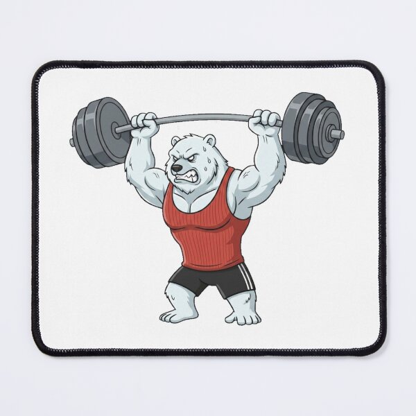 Item preview, Polar Bear Overhead Press Workout designed and sold by Terrific Arts Shop.
