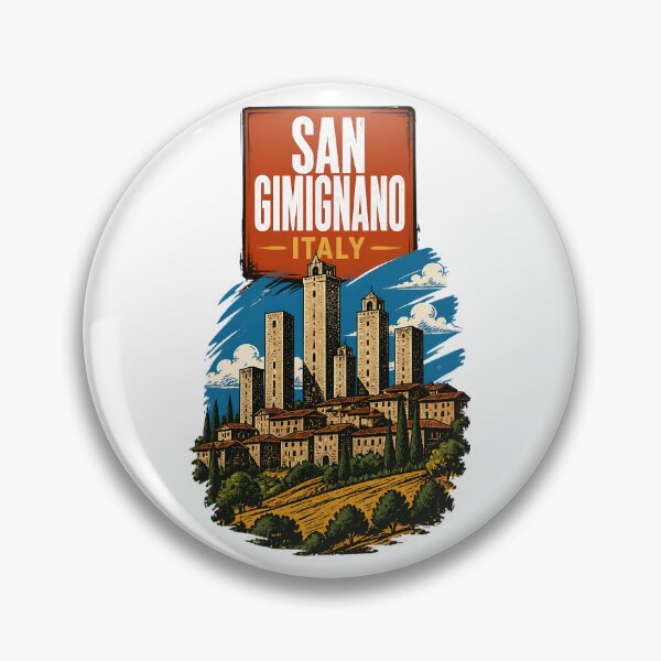 Item preview, San Gimignano Italy Vintage Travel Tourism designed and sold by TravelersGems.